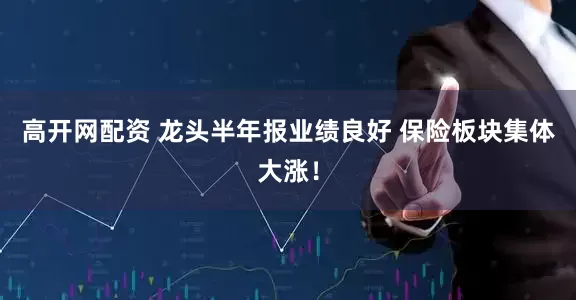 高开网配资 龙头半年报业绩良好 保险板块集体大涨！